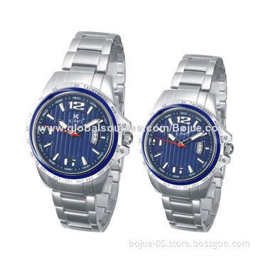 Stainless Sports Watches with Quartz Movement, 3ATM Waterproof